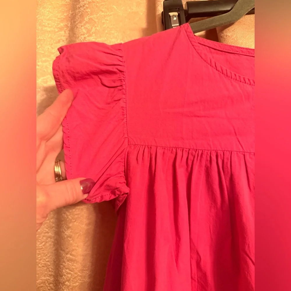 Bright pink Easel Tiered Dress - Picture 6 of 8